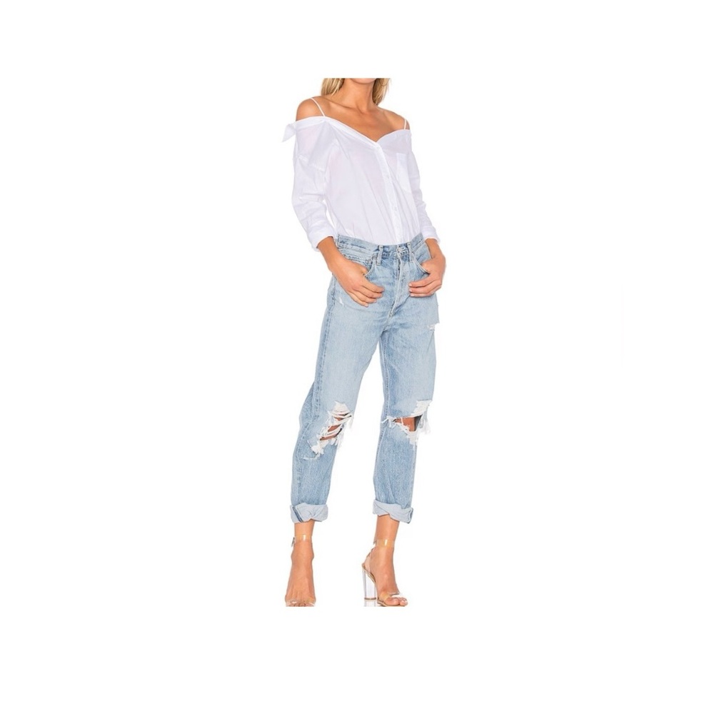 Agolde 90s Jean Fit Button Fly Mid Rise Distressed Loose Fit Jeans 29
A069c-811